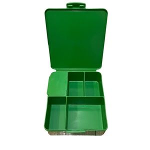 Pottery barn kids bento box food lunchbox green